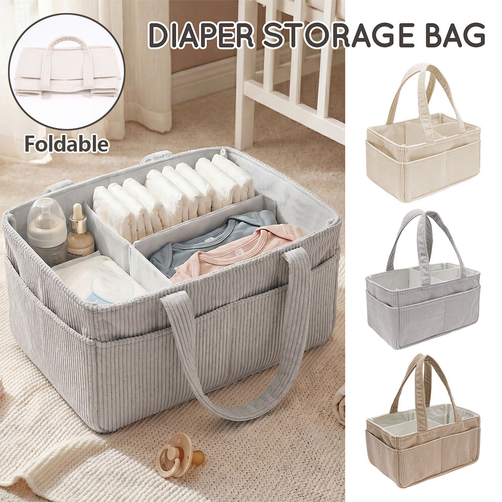 Baby Clothing Hamper - Portable Baby Diaper Caddy Organizer Soft