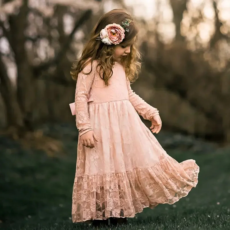 Baby Clothing Korea - 2026 Prince Girls Lace Dresses Baby