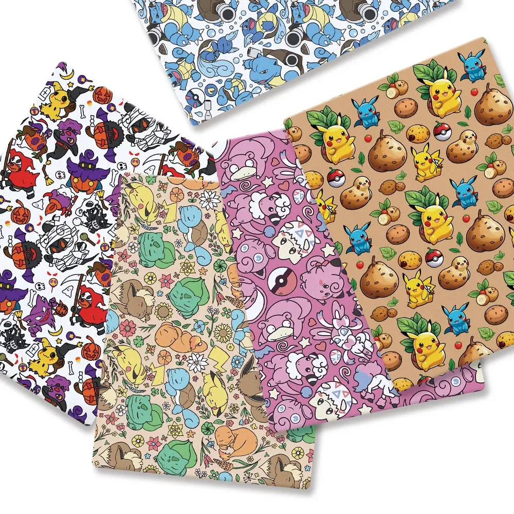 Baby Clothing Quilt - Pokemon Cartoon Fabric140*50cm Handmade Sewing Patchwork