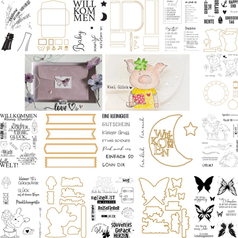 Baby Clothing Bag - Baby Suitcase Stamps And Dies New