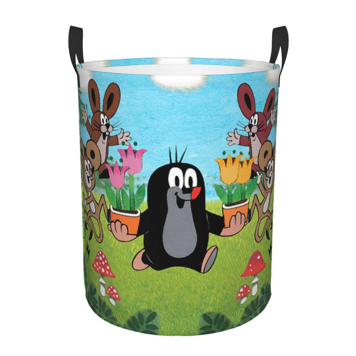Baby Clothing Hamper - Happy Mole Laundry Basket Collapsible Cartoon