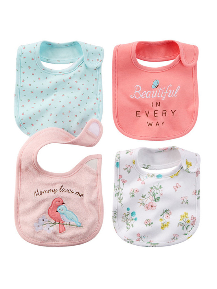 Baby Clothing Boy - 100% Cotton Baby Bibs Waterproof Bandana