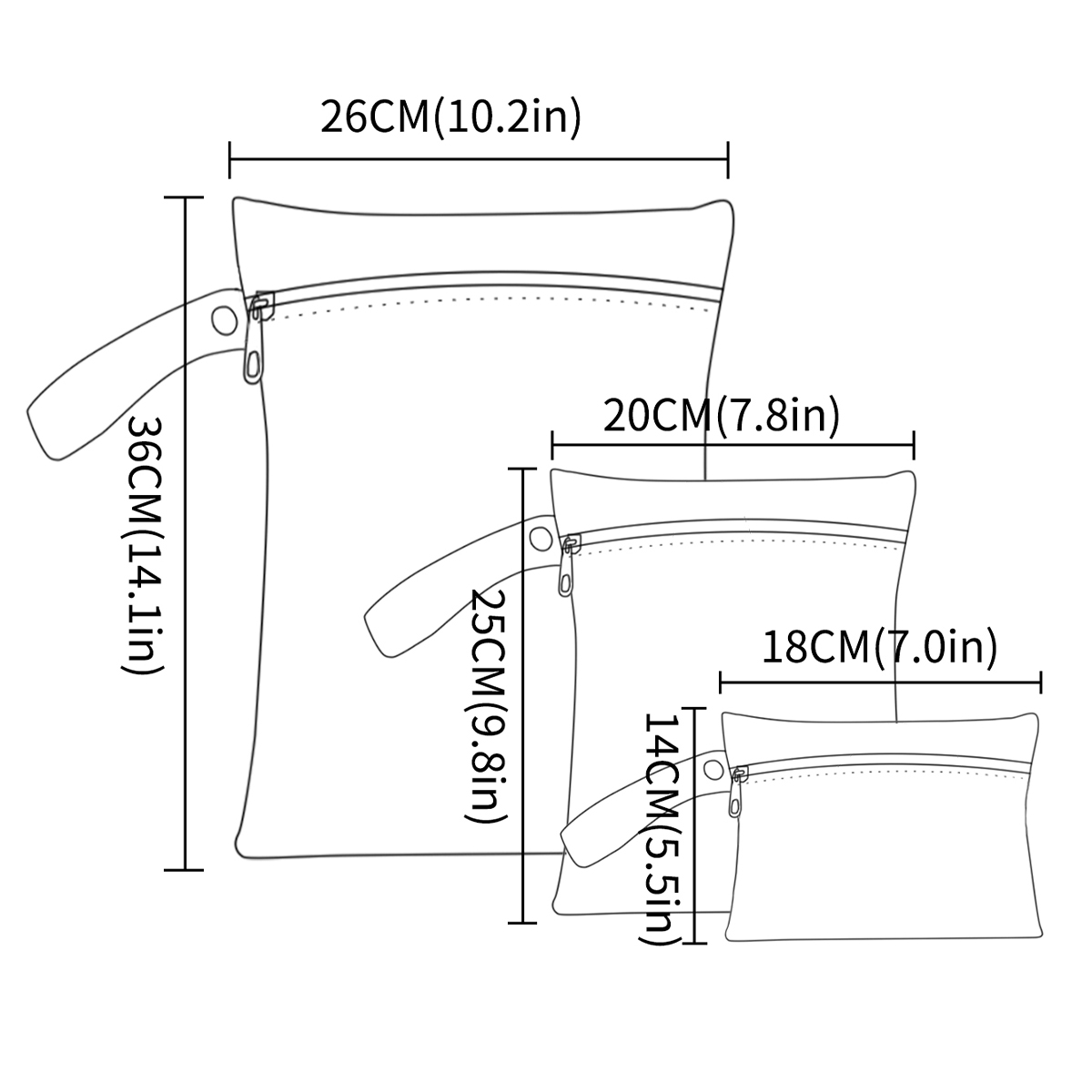 3Pcs/S Different Size Waterpro - огляд і ціна Baby Clothing Bag