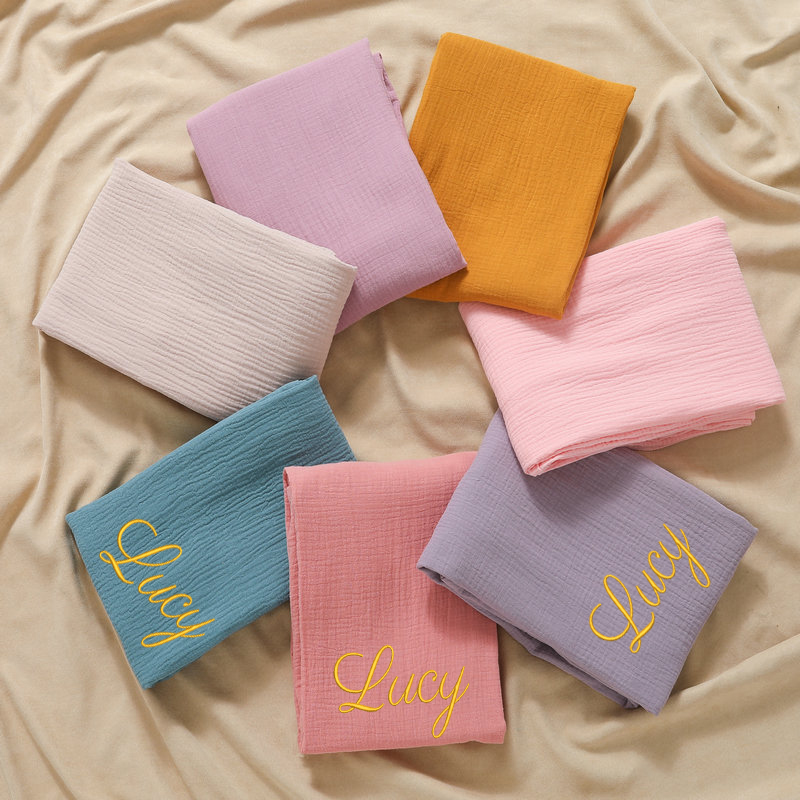 Personalized Name Embroidered  - огляд і ціна Muslin Swaddle Wrap