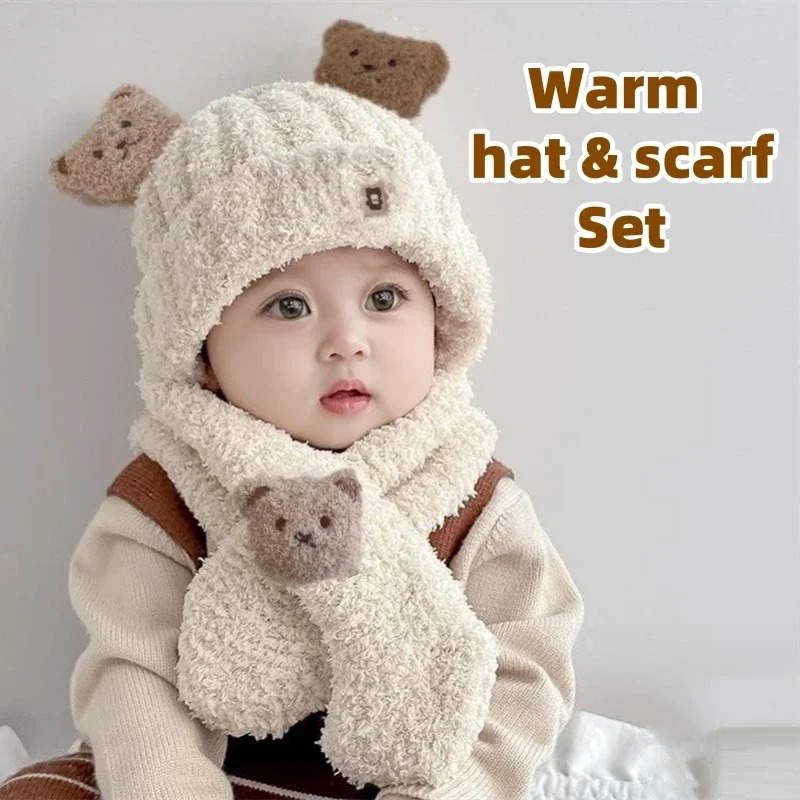1-10PCS Baby Hat Scarf for Gir - огляд і ціна Baby Clothing Winter